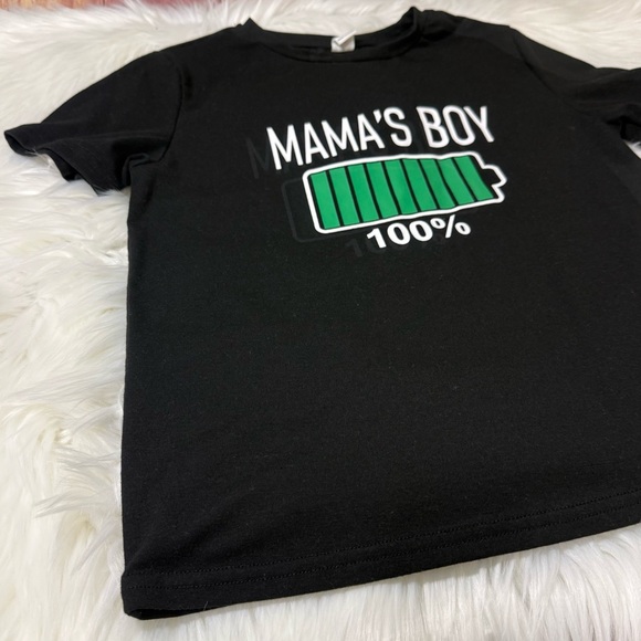 SHEIN Kids “Mama’s Boy” Graphic Short Sleeve Shirt | Boys Size 9Y - Picture 7 of 12